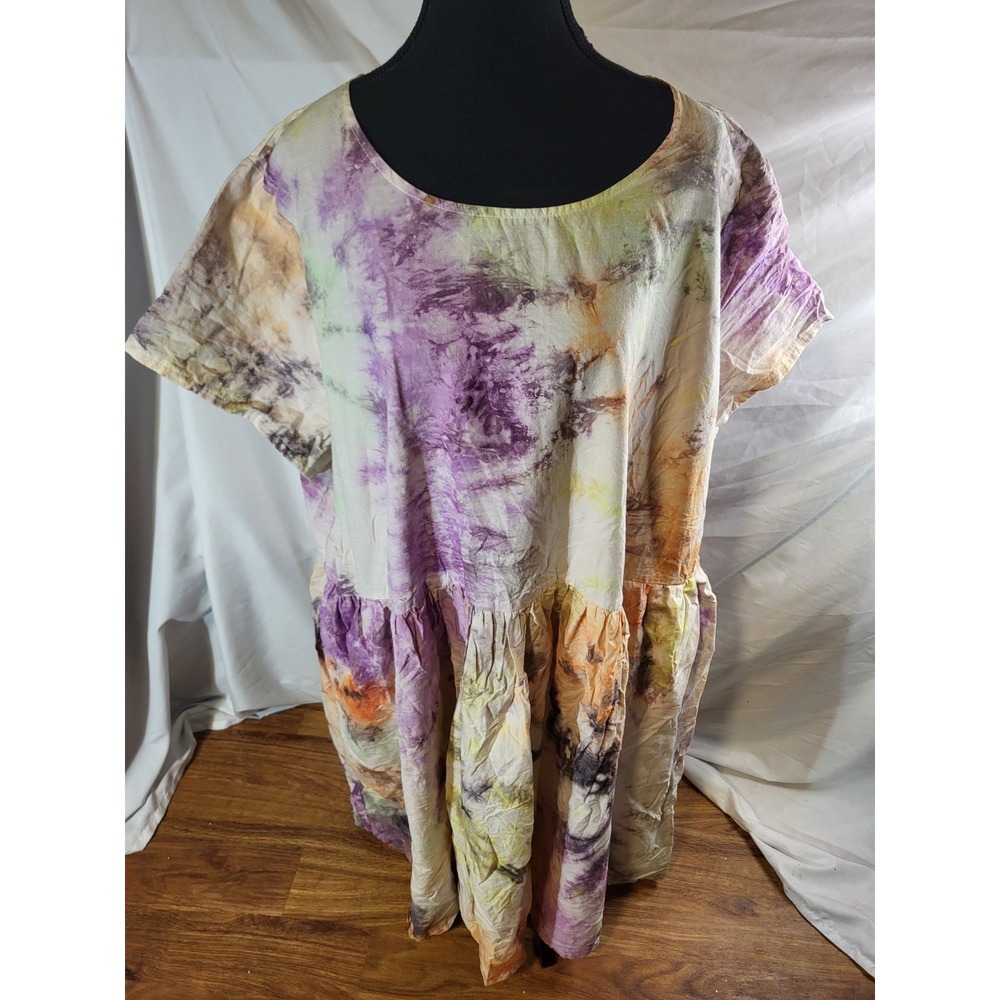 Copper Union Apparel Size 4X  Tie Dye S/S Baby Doll Dress